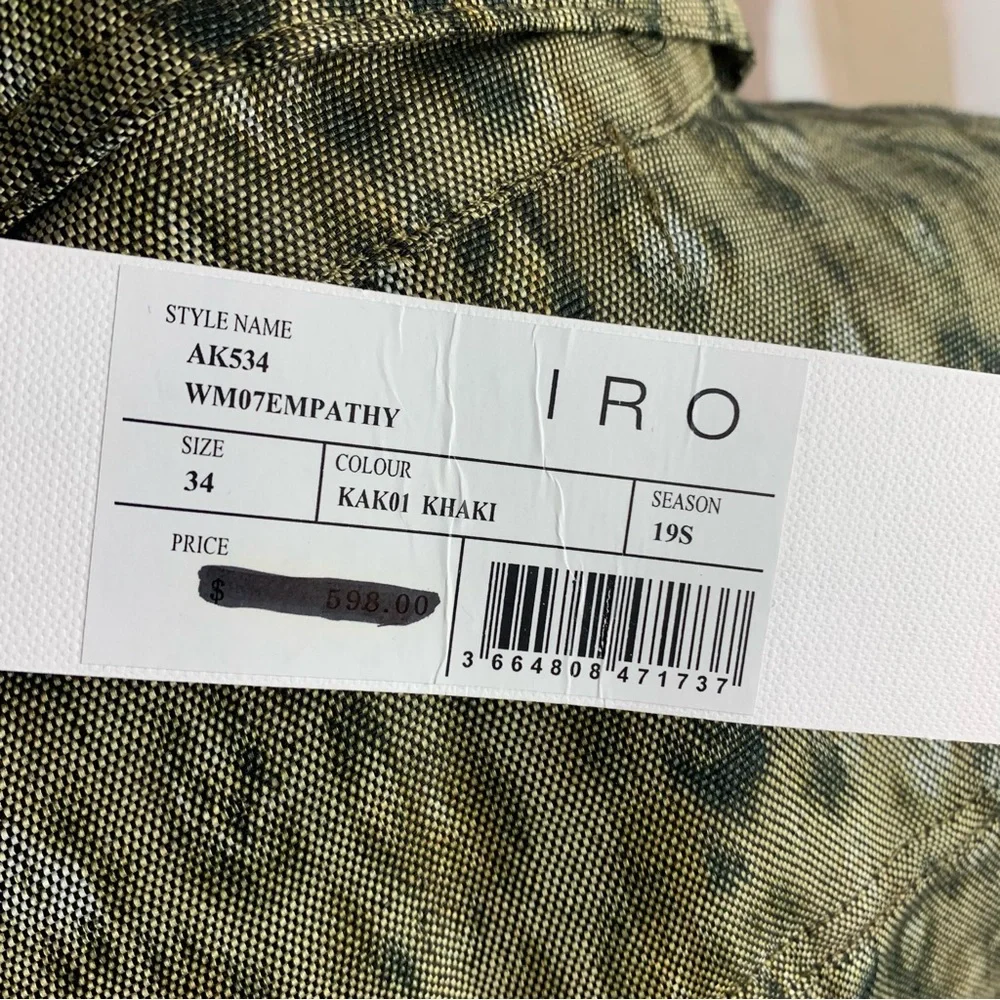 NEW IRO Empathy Leopard Oversized Jean Jacket
